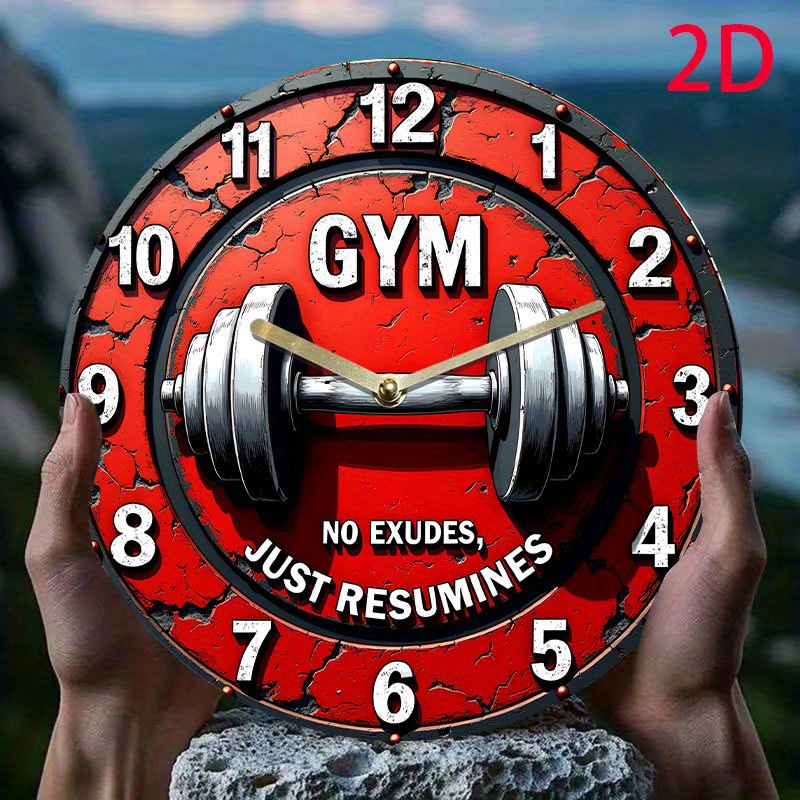 reloj pared motivacional gimnasio 1pc reloj cuarzo acrílico Temu