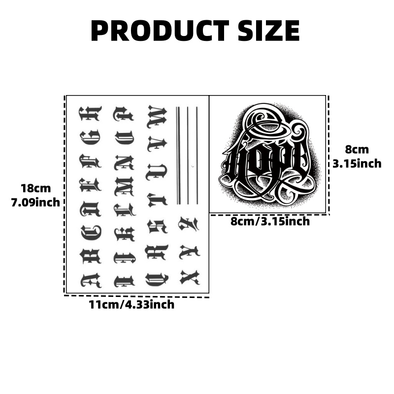 2pcs Cool Hand Backs With " " Word Art, Hand Herbal Juice Herbal Juice Tattoo Sticker, Lasts For 15 Days, Non-reflective, Neutral Design, Realistic, Suitable For Christmas