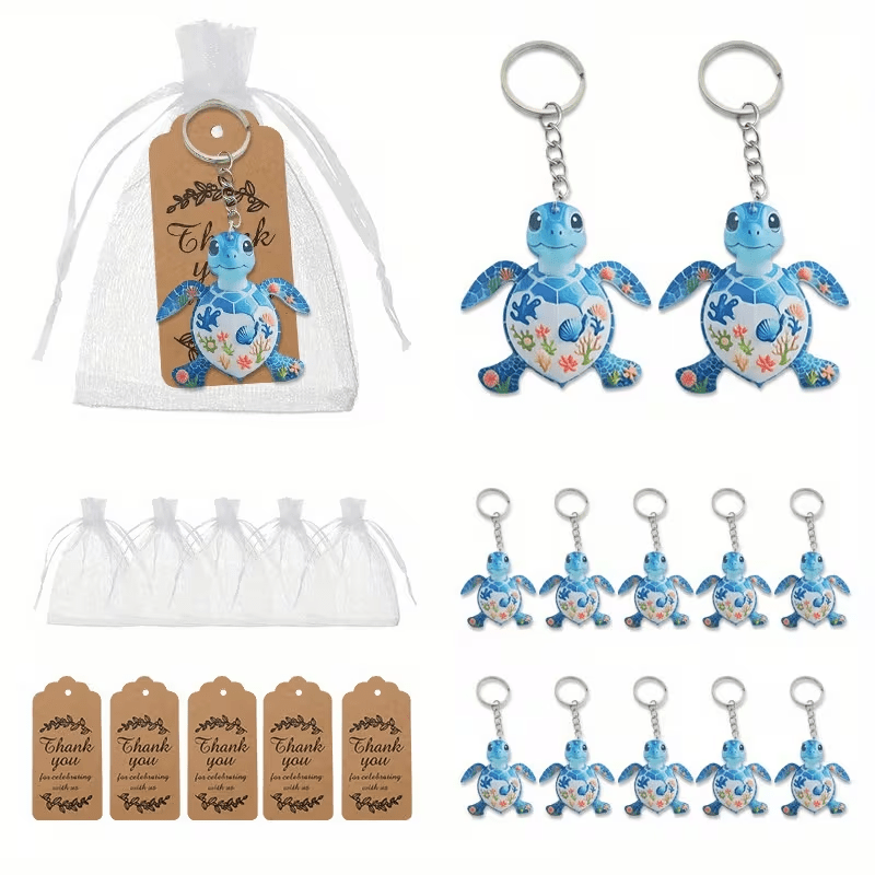 TEMU 2D, Regalo para Ella/Él 2D: Juego de Regalo de 36 Llaveros, Colgante de Llavero de Marina Acrílico 2D, Dije Decorativo para Llave de Coche y