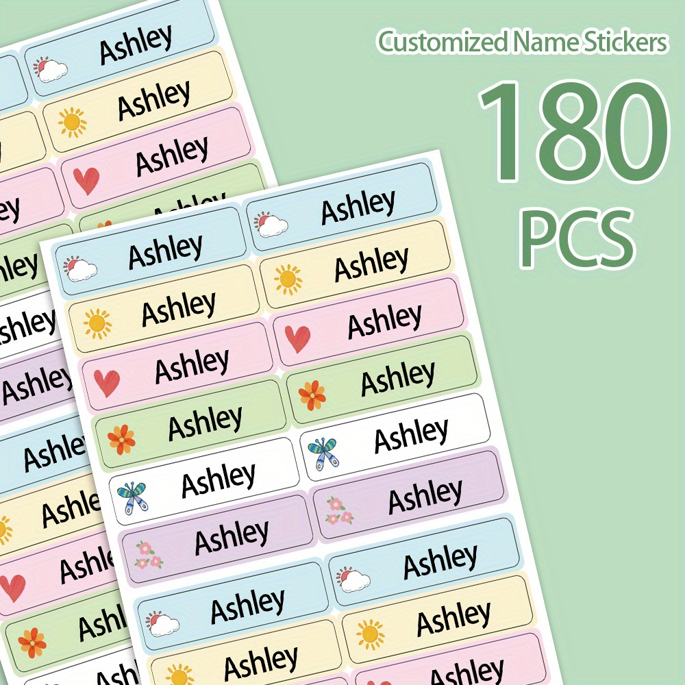 Customized Cartoon Fruit Pattern Name Stickers, 40-1000pcs