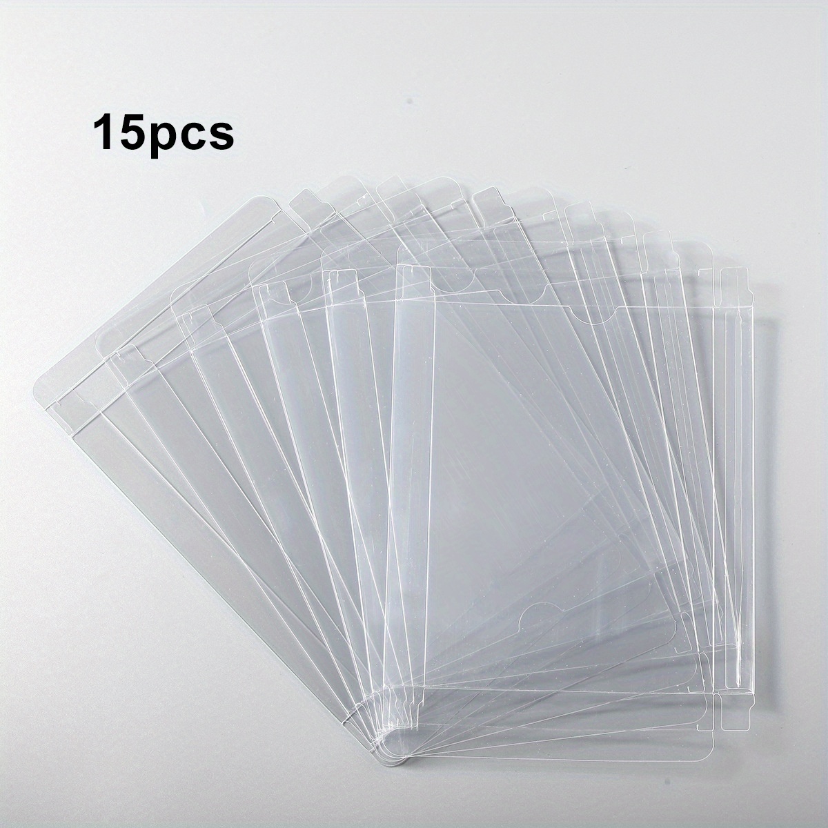 TEMU 15 Stück Transparente Schutzbox für PS5-Spiel-Discs, DVDs und Videokarten - Langlebige klare Aufbewahrungslösung mit sicheren Verschlüssen,