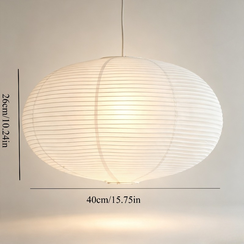 TEMU Lot de 2 plafonniers origami avec abat-jour ovale - Luminaire en papier non électrique pour chambre, salle à manger, décoration de 'amis,