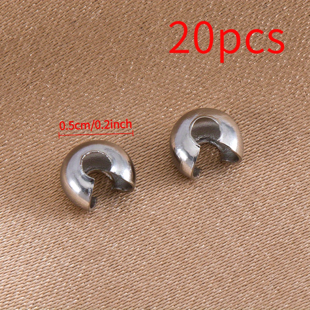 20pcs Used Stainless Steel Crescent Locator Beads Closing Clasp Package Clasp Clip Clasp For Necklace Bracelet Bead Jewelry Jewelry Making Supplies