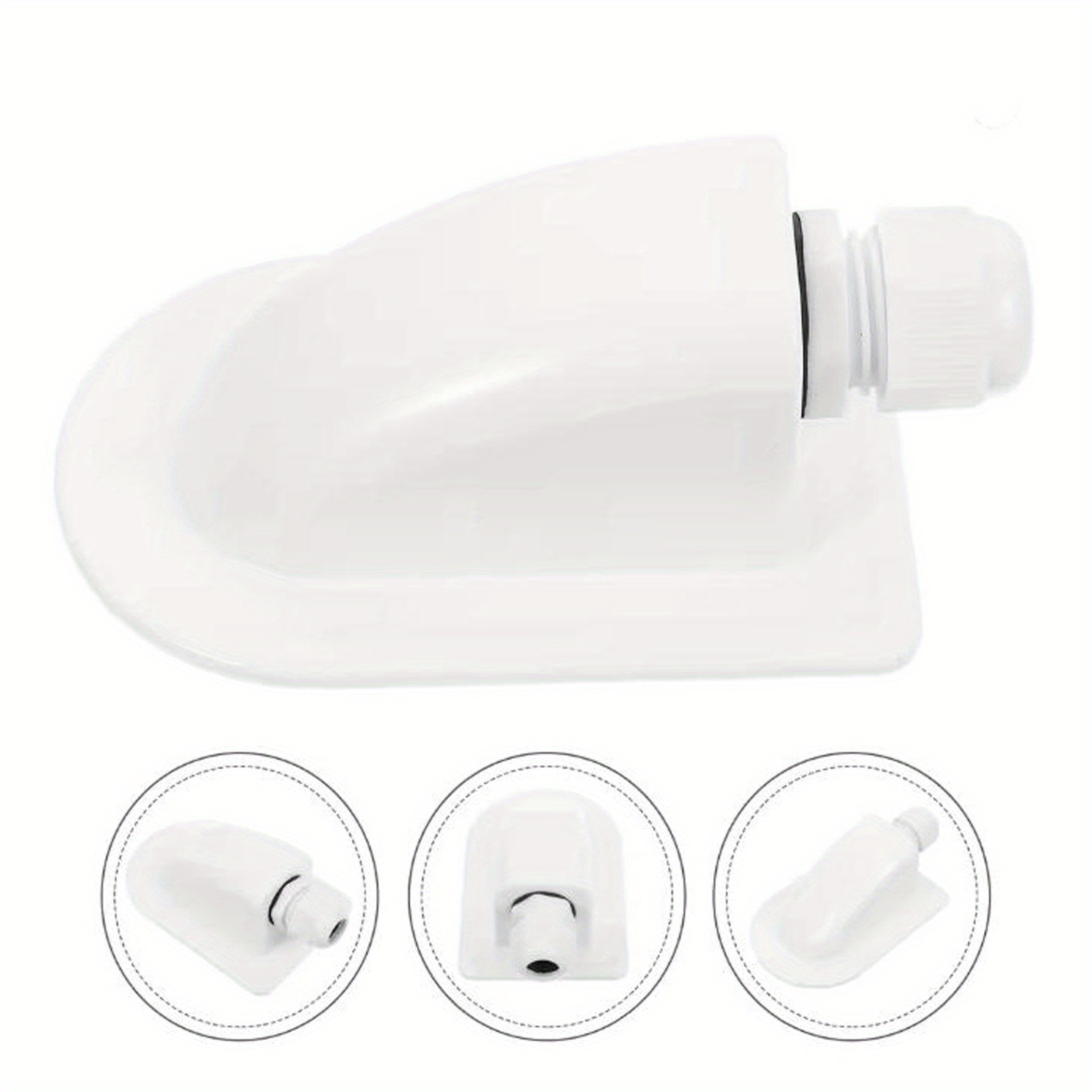 Two Pieces of White Junction Boxes with Single Hole Connector for RVs