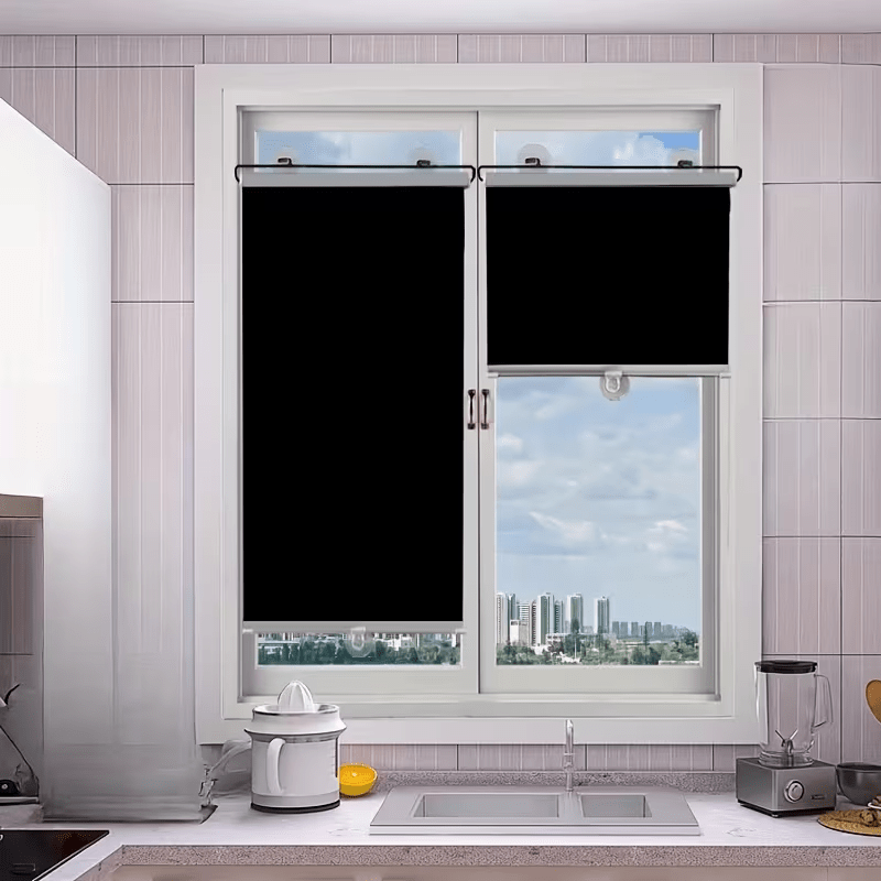 Easter Home Decor PVC Glass Partition, Window Blackout Curtain, Office Sunroom Thermal Insulation Curtain, Punch-Free Retractable Design, Suitable for Cars, Home Balcony Windows