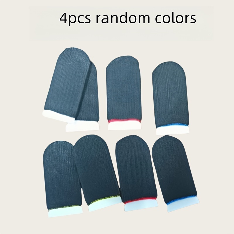 4pcs Mobile Game Finger Sleeves, Random Competitive Game Finger Covers, Warm Sweat-absorbing Elastic Smooth, On Screen, For Mobile Games