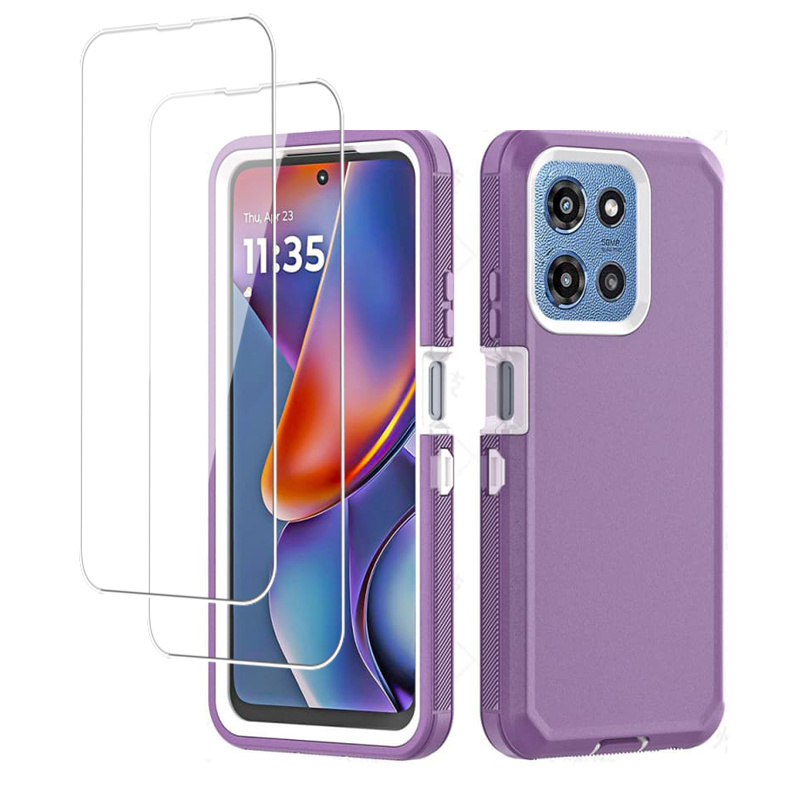TEMU Phone Case: Phone Protection Kit 2 + 1 Case For Motorola Moto G 5g 2025, With 2 Hd Screen Protectors - Full - - And Drop - , Dust - , Durable,