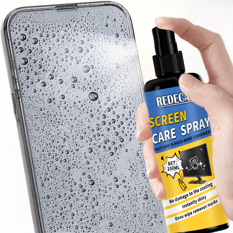 bildschirmpflege-set, 100 ml spray + mikrofasertuch, wiederverwendbar,   für multifunktionale bildschirmpflege, staubentfernung für handys, tablets, autos, brillen elektronikprodukte, kompaktes design,   effizient, spray mikrofasertuch – 2-in-1 unverzichtbar für die pflege von