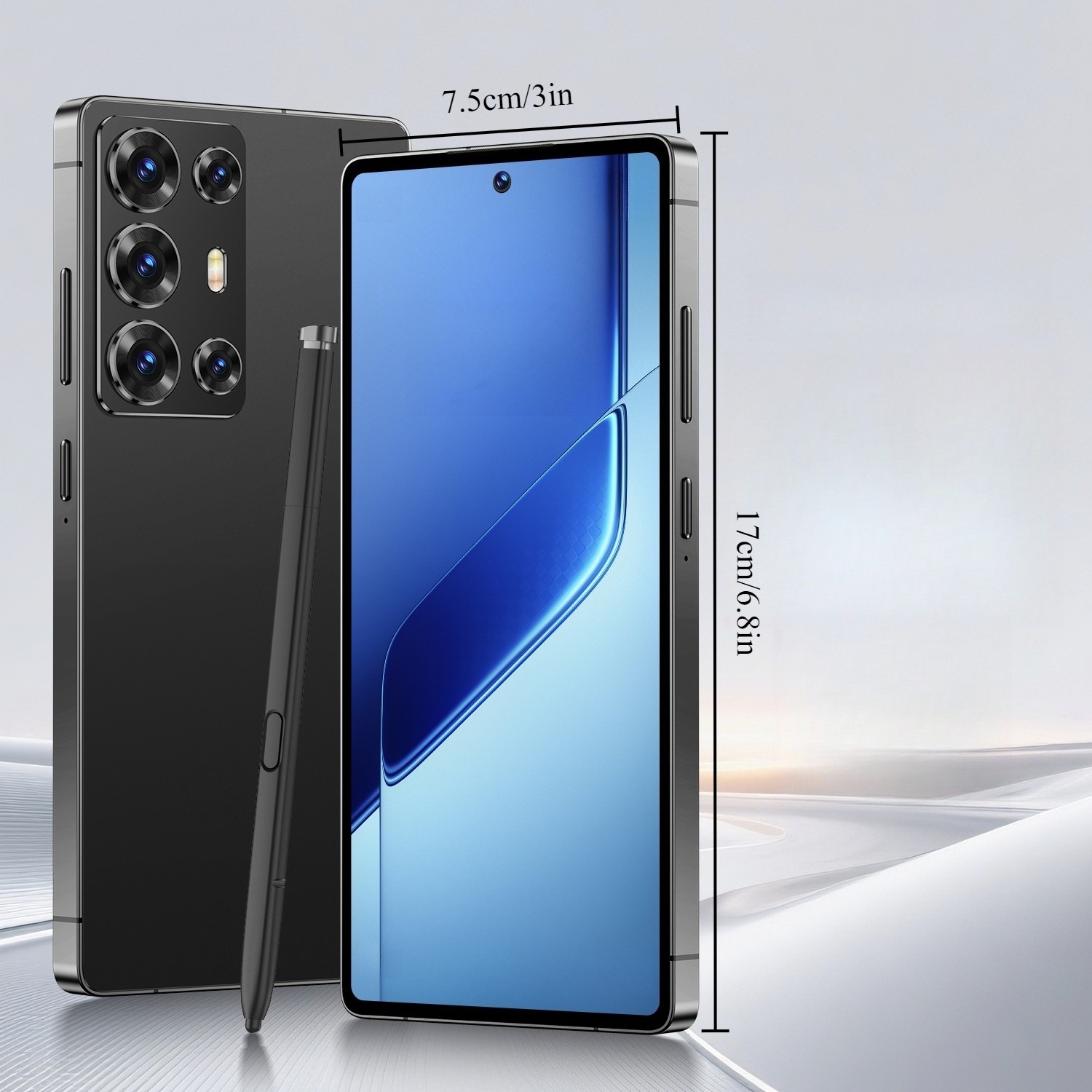 artikel foto Android Smartphone Dual SIM Full HD Scherm Ingebouwde Stylus Wereldwijd Ontgrendeld Camera Lange Batterijduur met Oortelefoonhoesje Oplader Kabel Schermbeschermer Cadeau voor Pasen Verjaardag Halloween, Reistelefoon,Stijlvolle Smartphone,Modern Ontwerp,Betrouwbare Prestaties,Langdurige Batterij