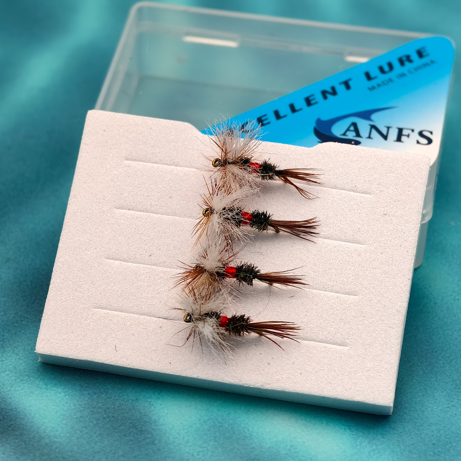 TEMU 4pcs Anfs Royal Wulff Dry Fly Trout Flies Kit - Saltwater & Freshwater Suitable For Sea Trout,, Dry Fly Fishing With Hooks, - Tackle For Rivers,