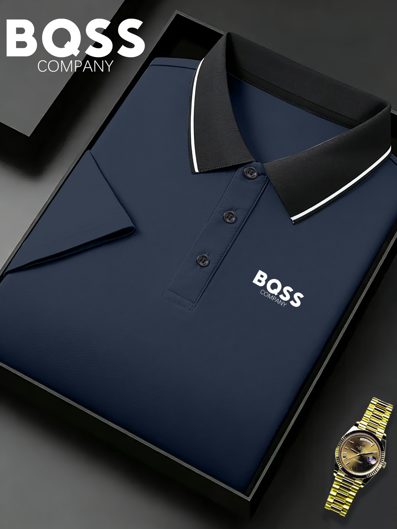 Snabbtorkande pikétröja för män, S8-stil, med det trendiga 4518 BQSS-trycket, andningsbar och bekväm för träning, en lätt och slitstark vardagstopp