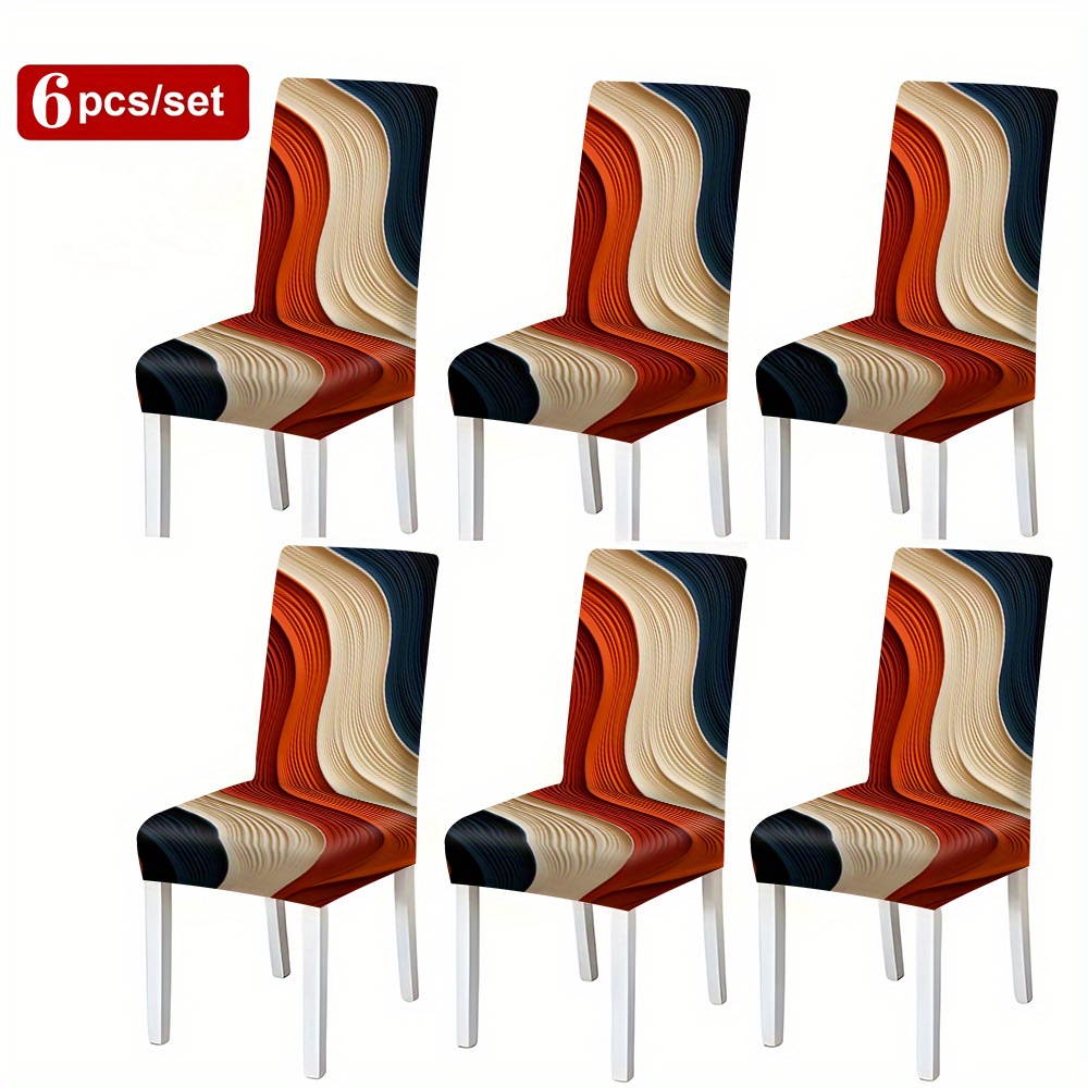 TEMU 2/4/6pcs Modern Chair Covers Compatible For Dining Chairs - , Fit, Machine-washable Slipcovers, Furniture Protectors For Home,, (2, 4, 6pcs