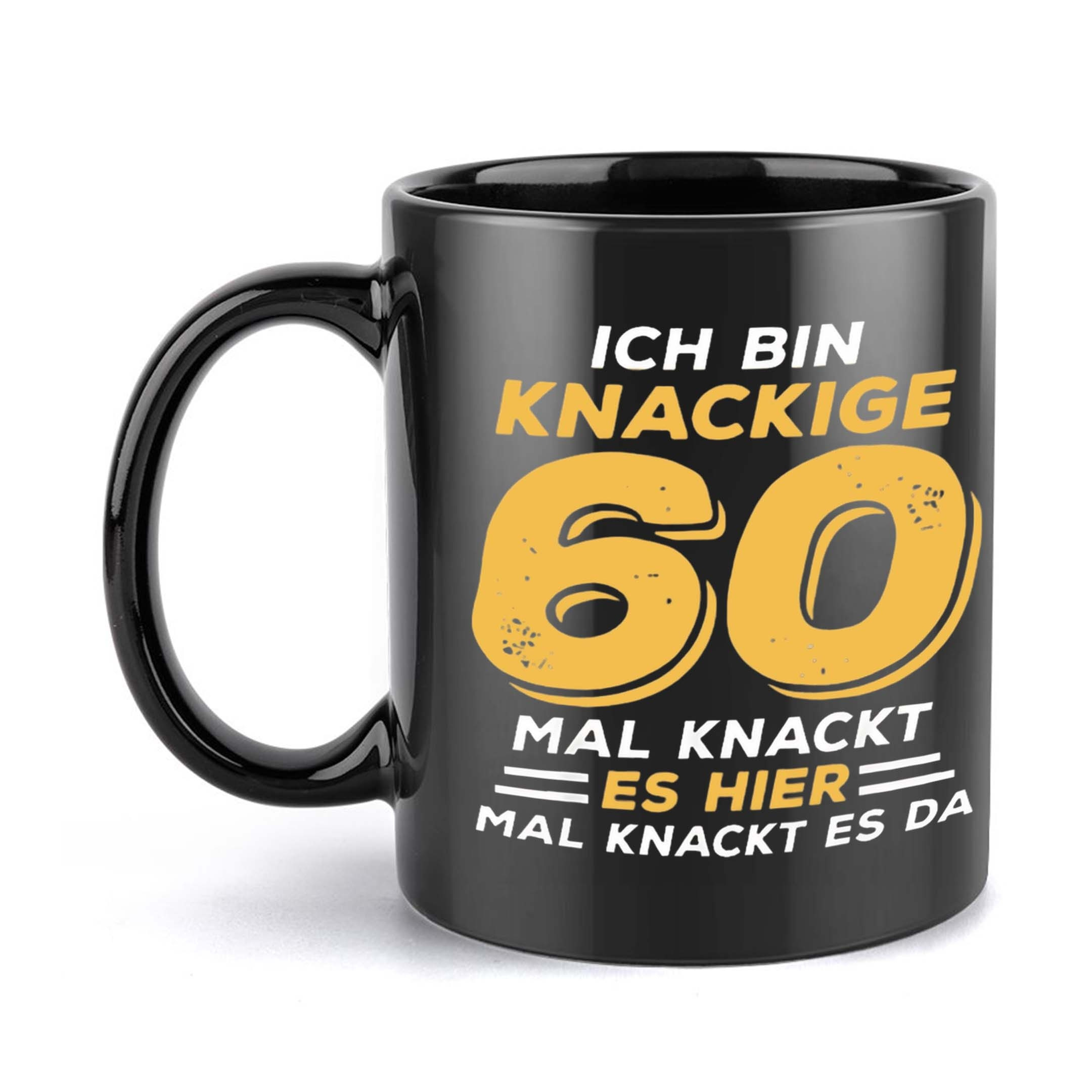 1pc, Number, 60 Coffee Mug, 11oz Ceramic Coffee Cups, Water Cups, Drinkware, Birthday Gifts, Holiday Gifts