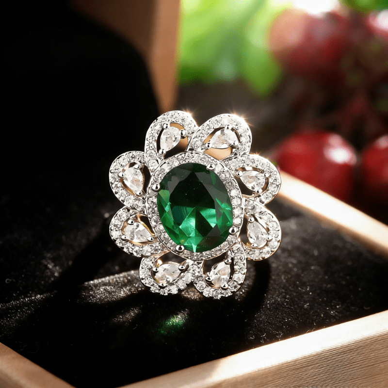 TEMU 1pc Fashion Sunflower , Classic And Stylish Flower With Synthetic Synthetic Cubic Zirconiaia Inlay, Suitable For Daily Wear, Unisex, Ideal For