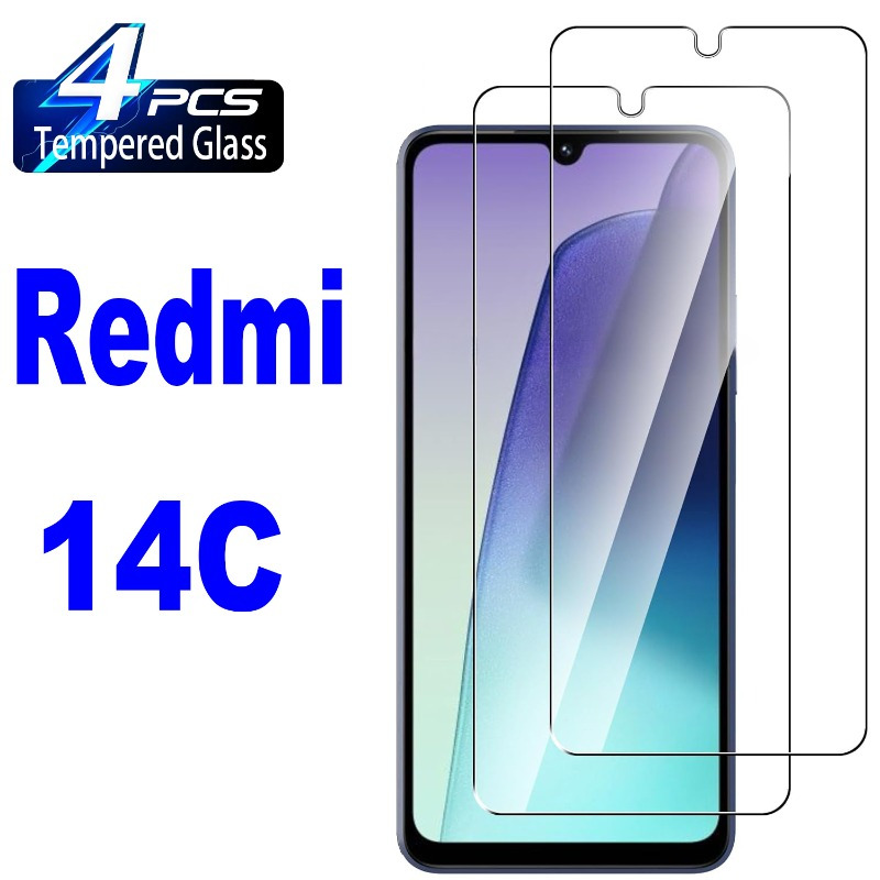 

1/4pcs Tempered Glass For Xiaomi 14c Full Cover Screen Protector Glass