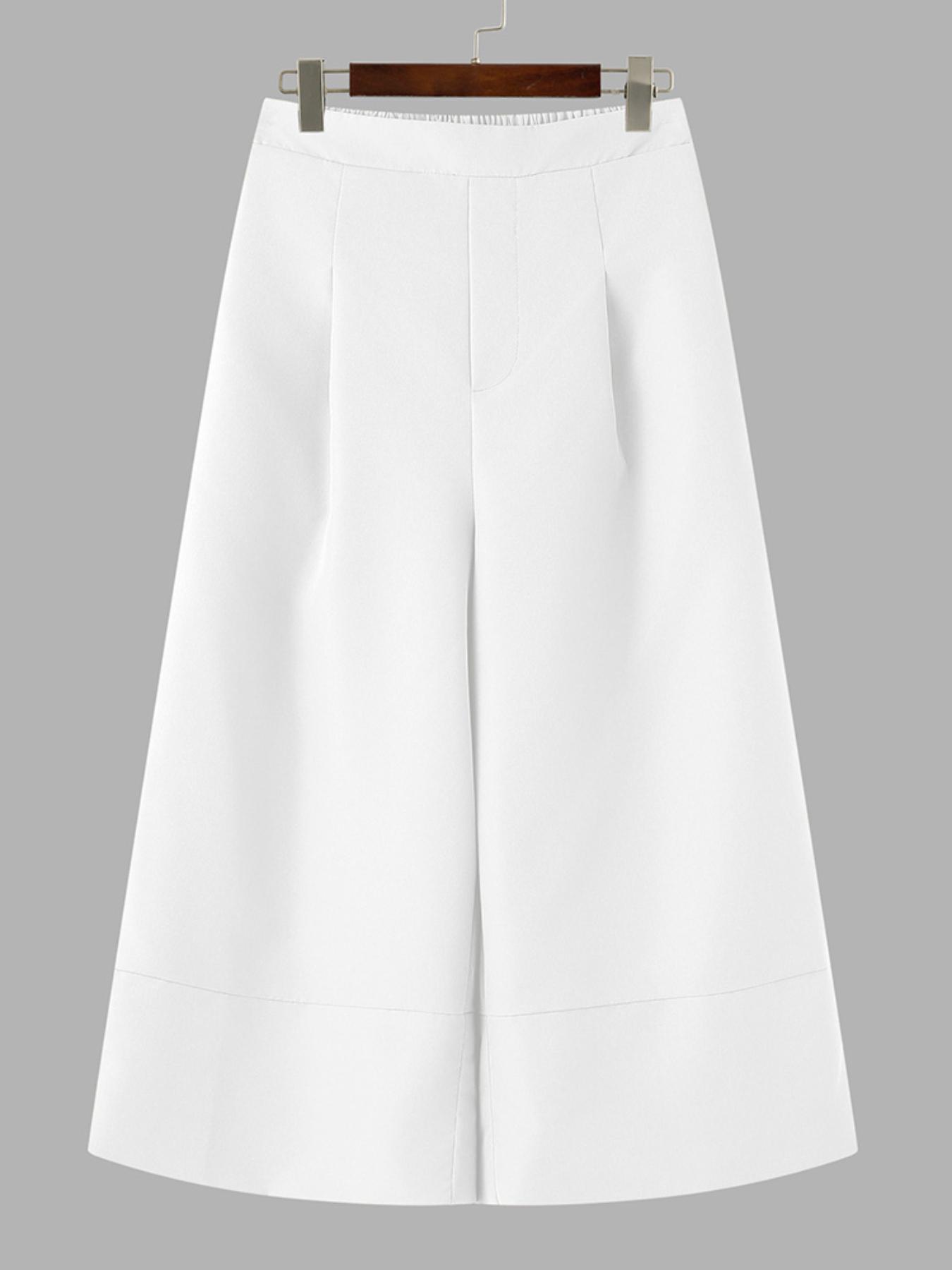 plus size - plus size - γυναικείο παντελόνι χαλαρής εμφάνισης oversized μονόχρωμο με πλισέ μπροστά και ελαστική μέση, χαλαρό, εύκολο, καθημερινό, για όλες τις συνδυασμούς, ελαφρύ, κορεάτικο στυλ, casual, κοντό παντελόνι plus size