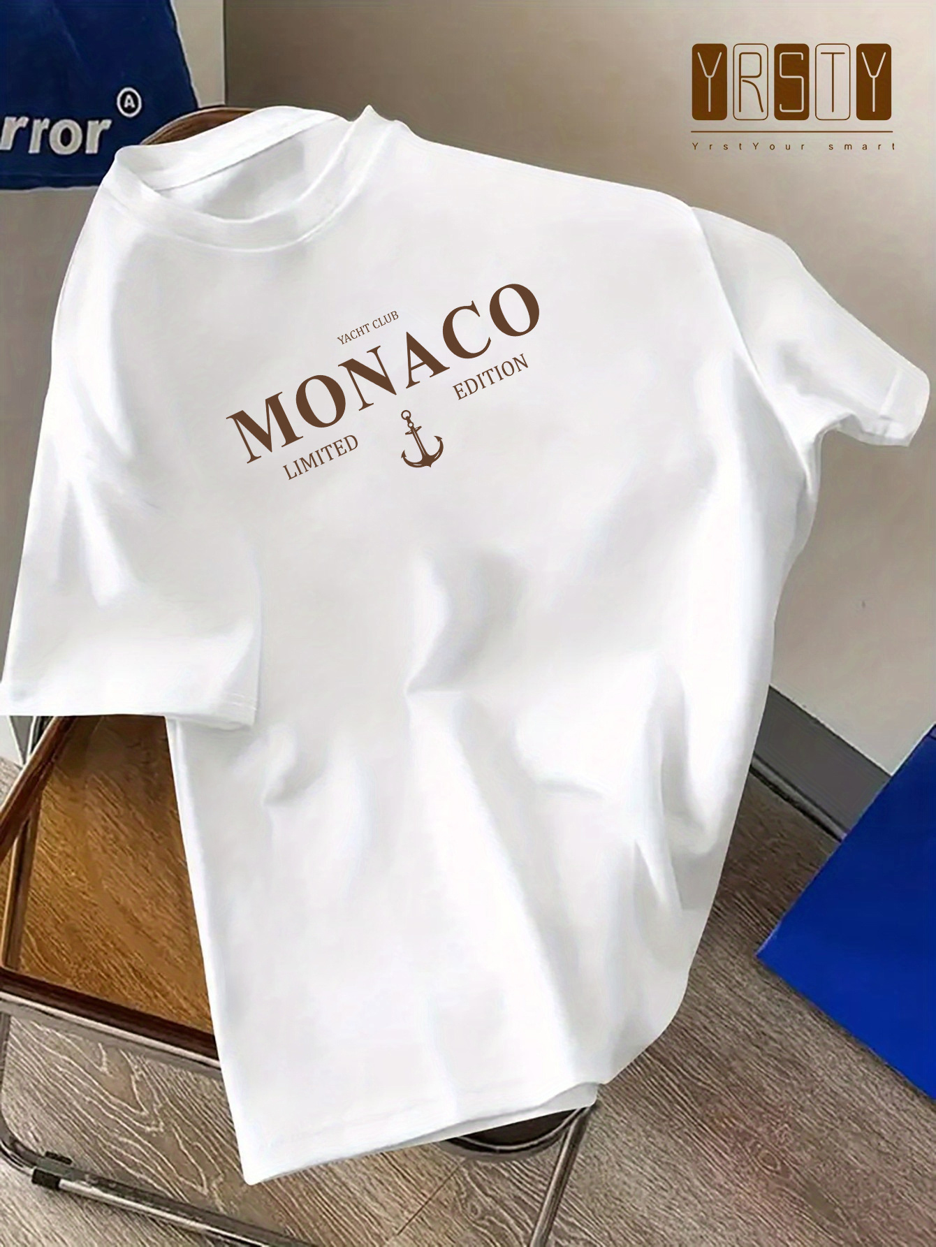 TM471 Tricou pentru bărbați 100% bumbac cu imprimeu simplu cu litere, mânecă scurtă, confortabil și respirabil pentru timp liber, măiestrie de înaltă calitate cu trei ace și cusătură grea