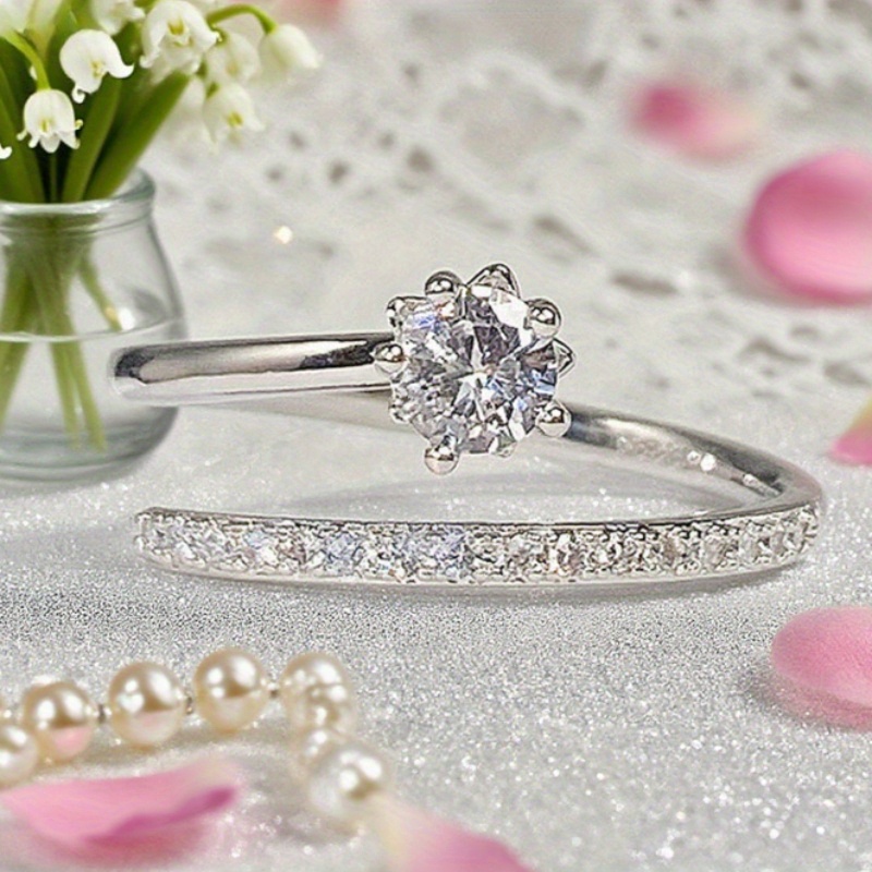 [Zirconia Open Rings] Fashion Simple Inlay Shiny Synthetic Zirconia Open Adjustable Rings Golden Rings for Women Daily Casual Party Rings Jewelry Gift