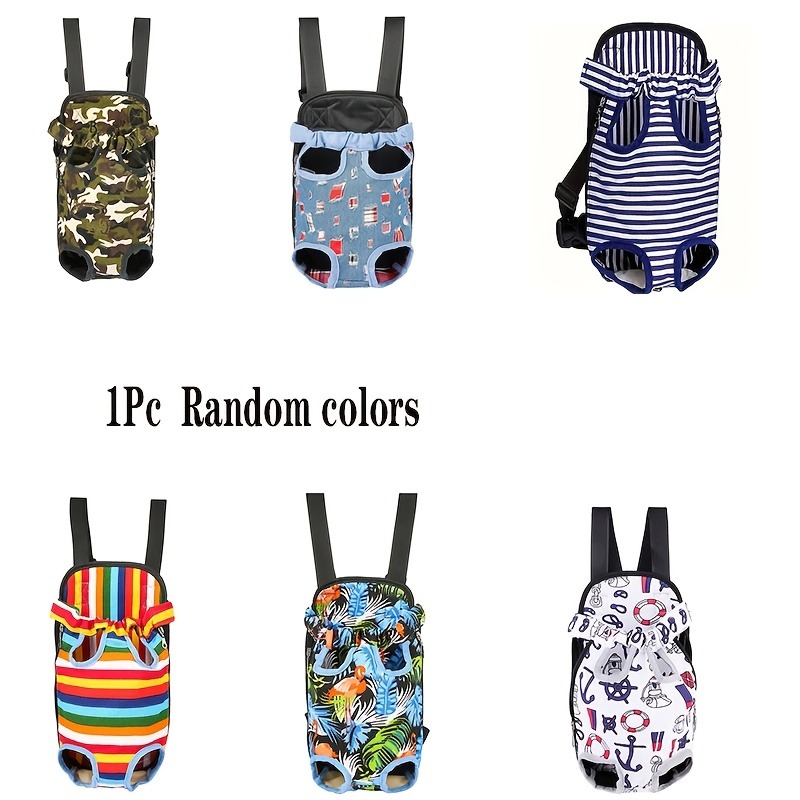 Pet Travel Strap Bag, Random Color - Safe, Comfortable And Breathable, Free Hands - Outdoor Activities And With Pets