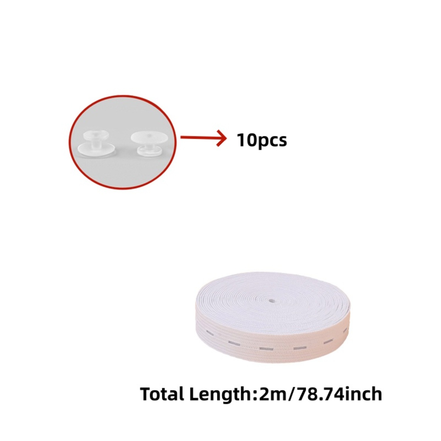 TEMU (a Belt Of A 2-meter Strap And 10 Buckles/buttons). Universal Clothes Tightener Tool -no Sew Instant Hemming/waist Cinching For Too Big Or Loose