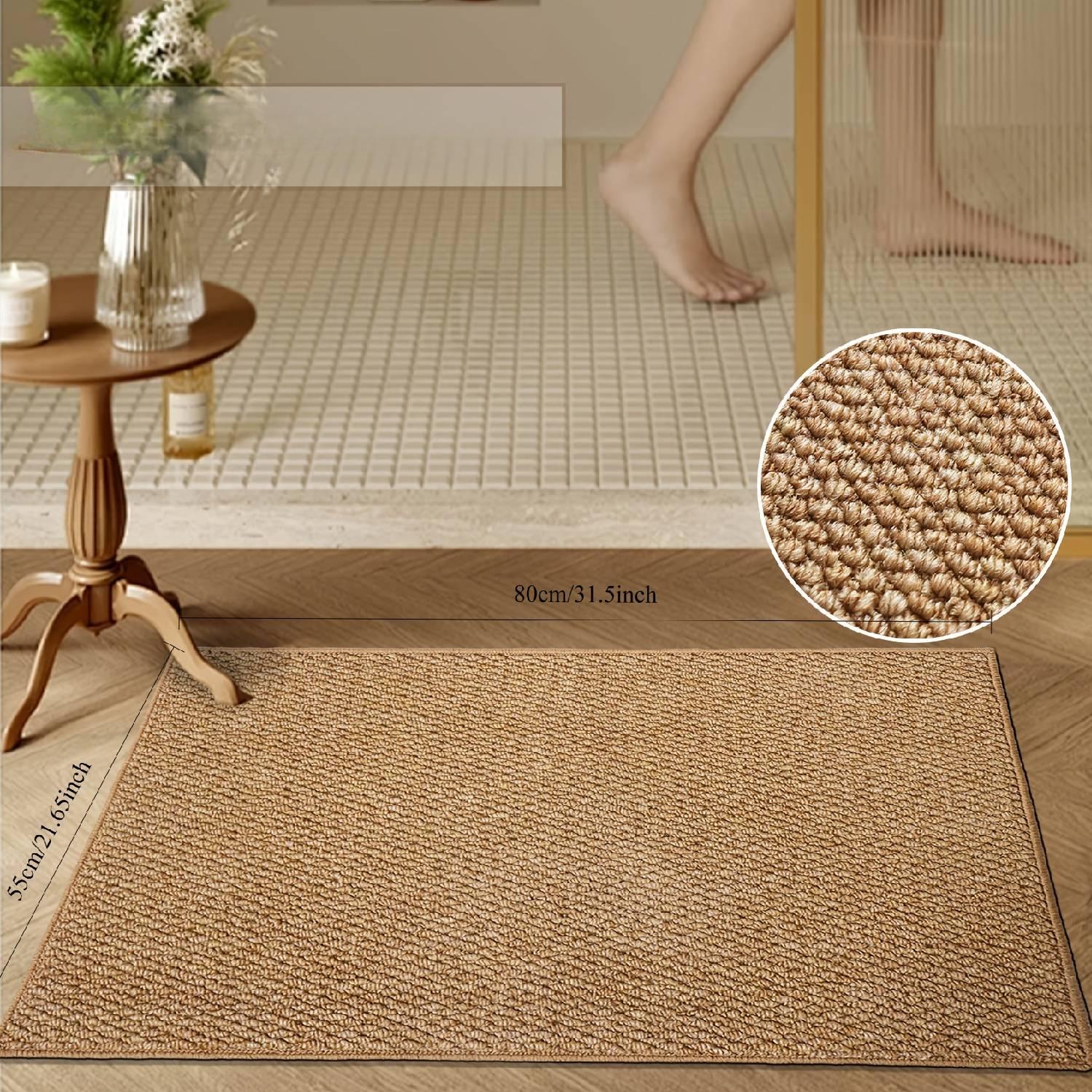 TEMU 1pc Earthy Solid Color Area Rug/premium/ Texture/indoor Decorative Rug/bathroom Mat/suitable For Bathroom, Toilet, Sink, Doorway, Etc. Bathroom