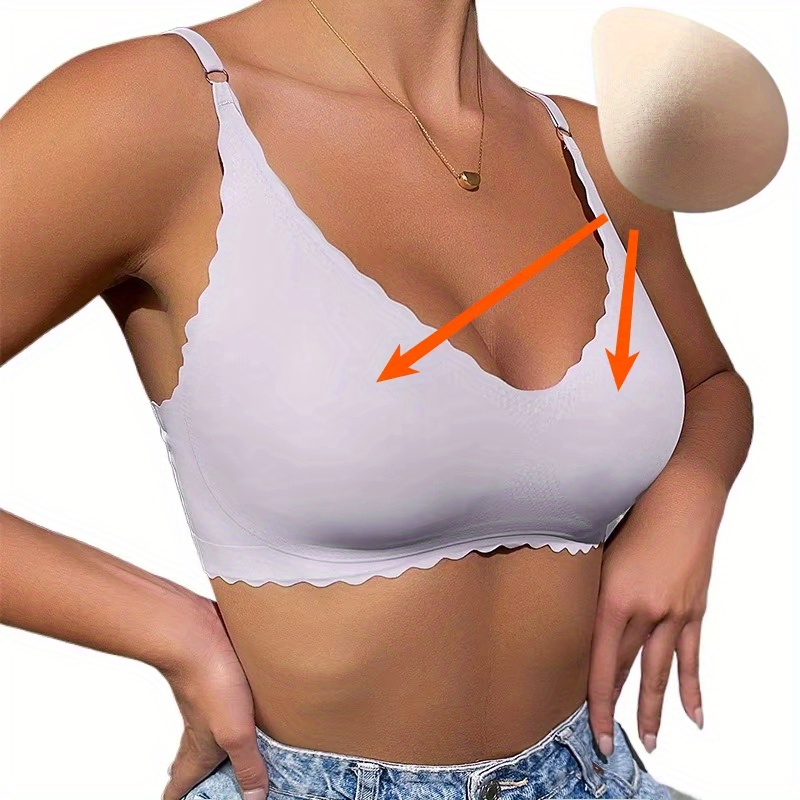 7pcs womens wireless bras seamless braslette with deep v neckline non slip   base soft everyday bras for under corset   yoga clothing multi color options red   gray white blue brown must have everyday special occasion bras Product details 3