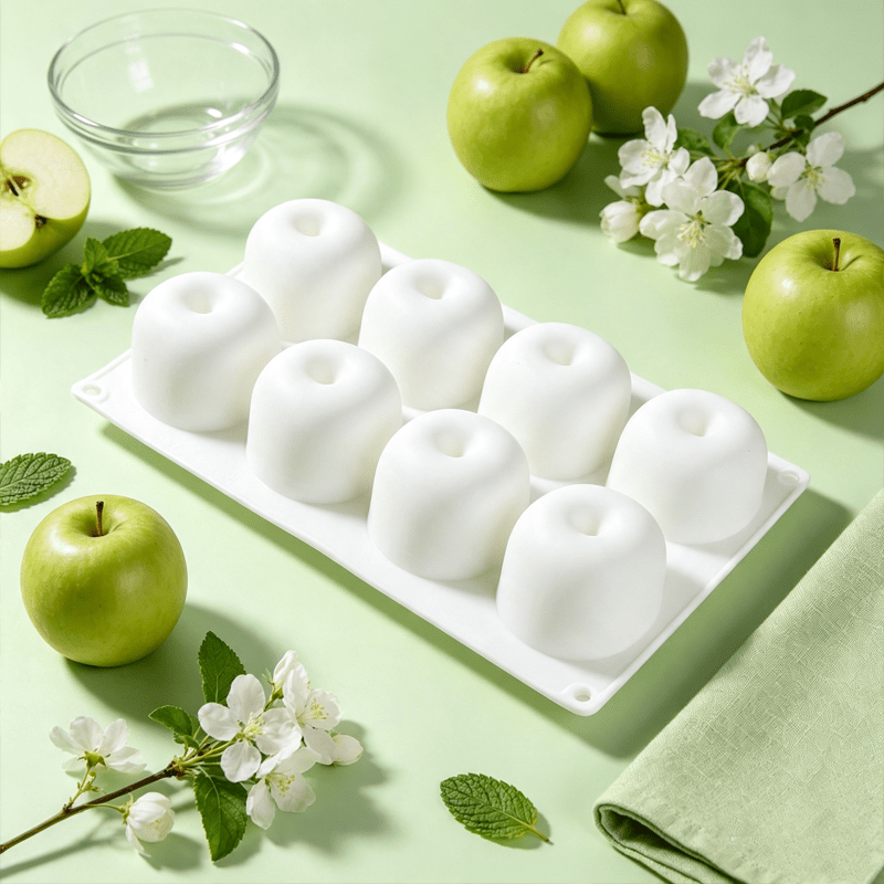 TEMU 1pc 8-cavity -shaped Silicone Mold; And Easy To Unmold; Oven And Freezer Safe. Suitable For Making Cakes, Mousses, Chocolates, Jellies, And