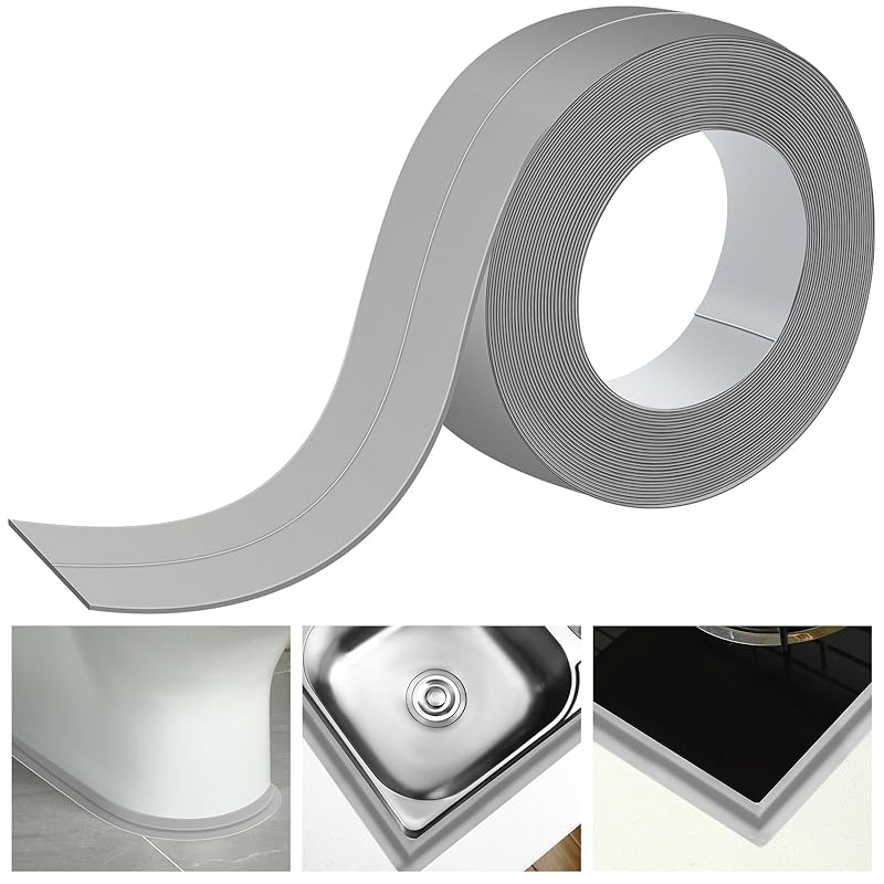 Caulk Tape 10.5' X 1.4'' Self Adhesive Caulk Strip, Countertop, Toilet, Bathtub Sealant Tape Sealing Strip, Bathroom Sealant For Kitchen Floor Wall Edge Protector (pe)