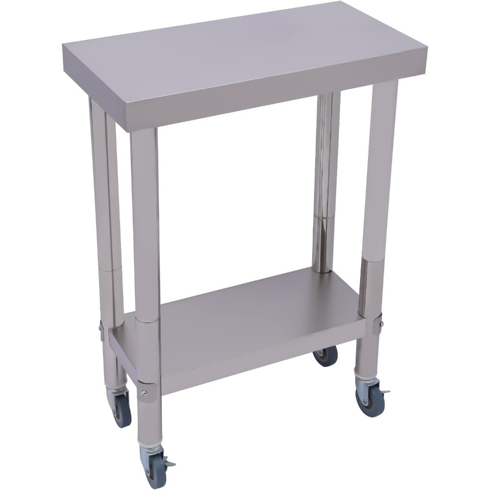 Stainless Steel Workbench, With A Capacity Of 300 , Corrosion-resistant, Movable Work Preparation Table, Suitable For Kitchens, Els, And Laundries (60 X 30 X 85cm)