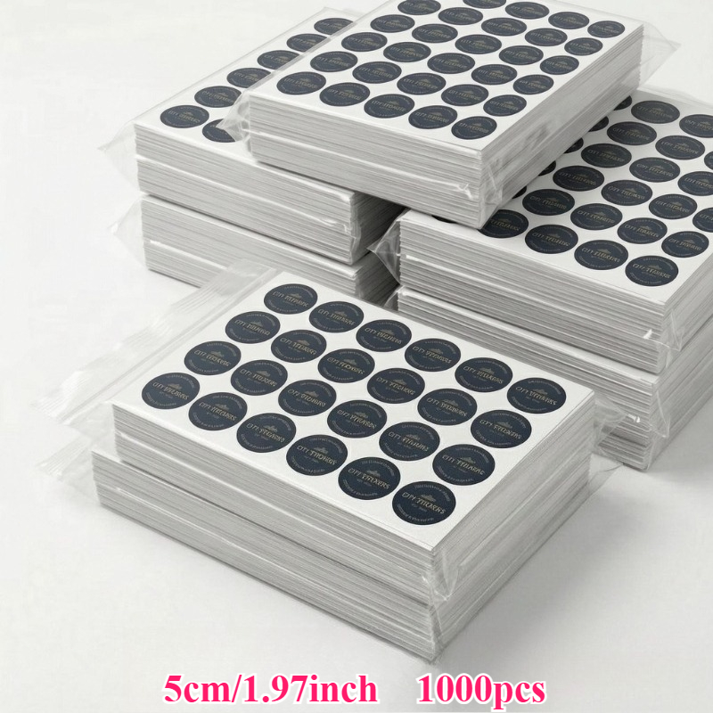 TEMU 1000pcs Custom Round Stickers In 3/4/5/6cm Sizes, Optional Personalized Stickers, Suitable For Weddings, Birthdays, Baptisms, Offices, And Other