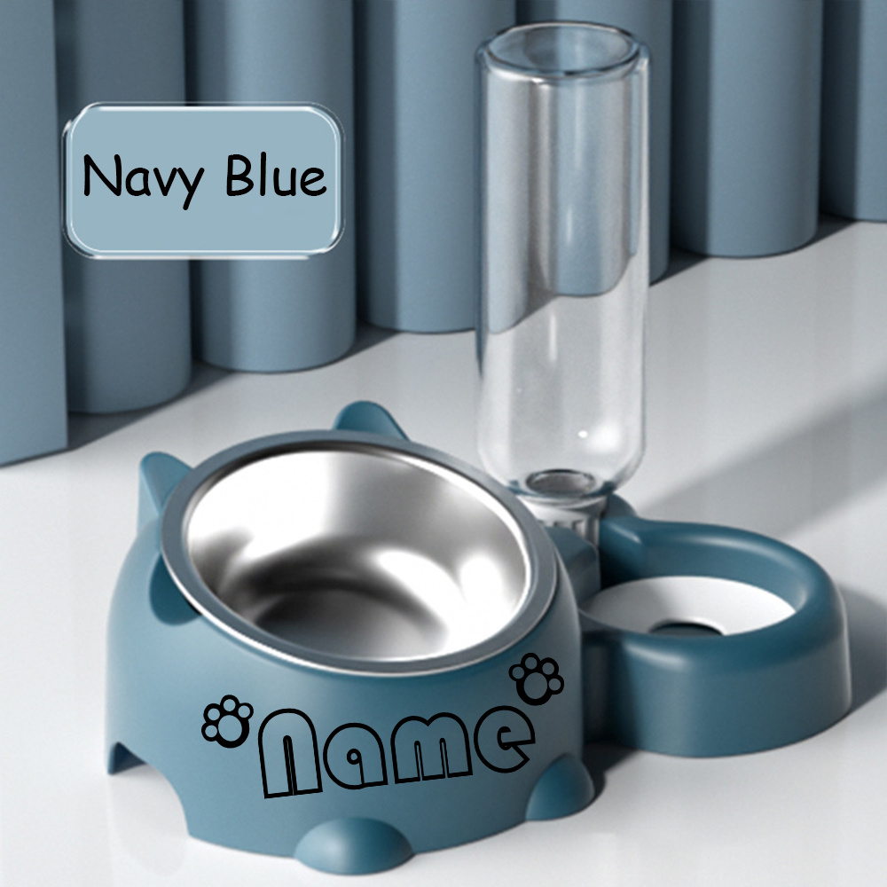 Bol à Nourriture pour Animaux Personnalisable, Multifonction en Matériau PP, Adapté aux Chats et Chiens, Ensemble Cadeau Parfait pour Chiens