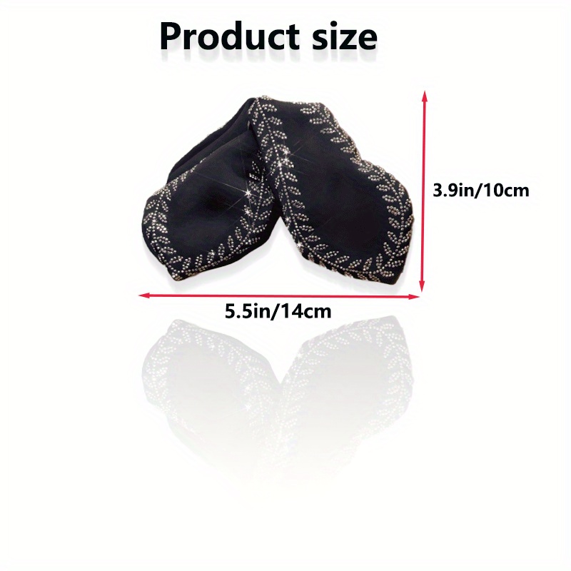 1pc Strong Hair Claw Clip - for Thick Hair Black Big Size - Non Slip Acrylic Clip Vintage - Sparkle Stones Wheat Hair Accessory