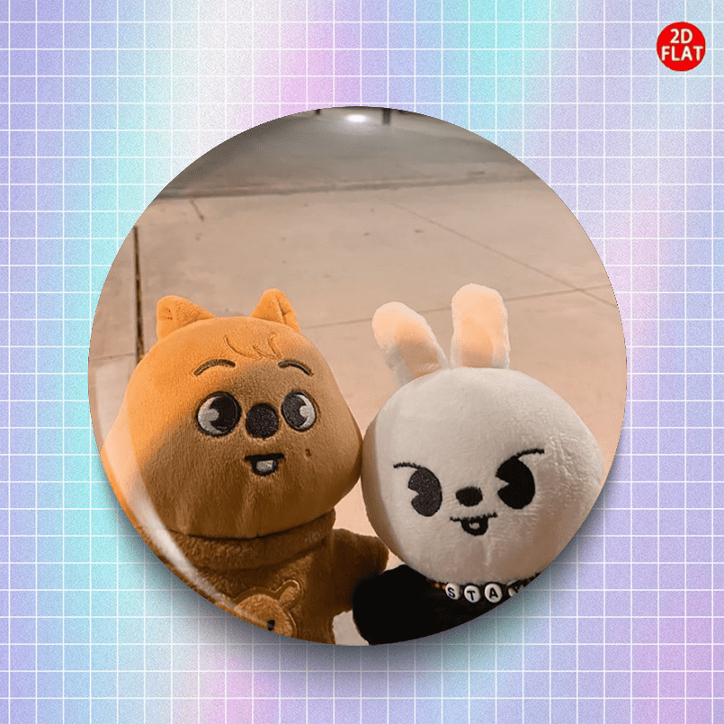 TEMU 2026 New Cartoon Anime Pin/brooch/badge Featuring A Rabbit Bear Doll In 2d Flat Design, Perfect For Clothing, Hats, Backpacks, And Other Small
