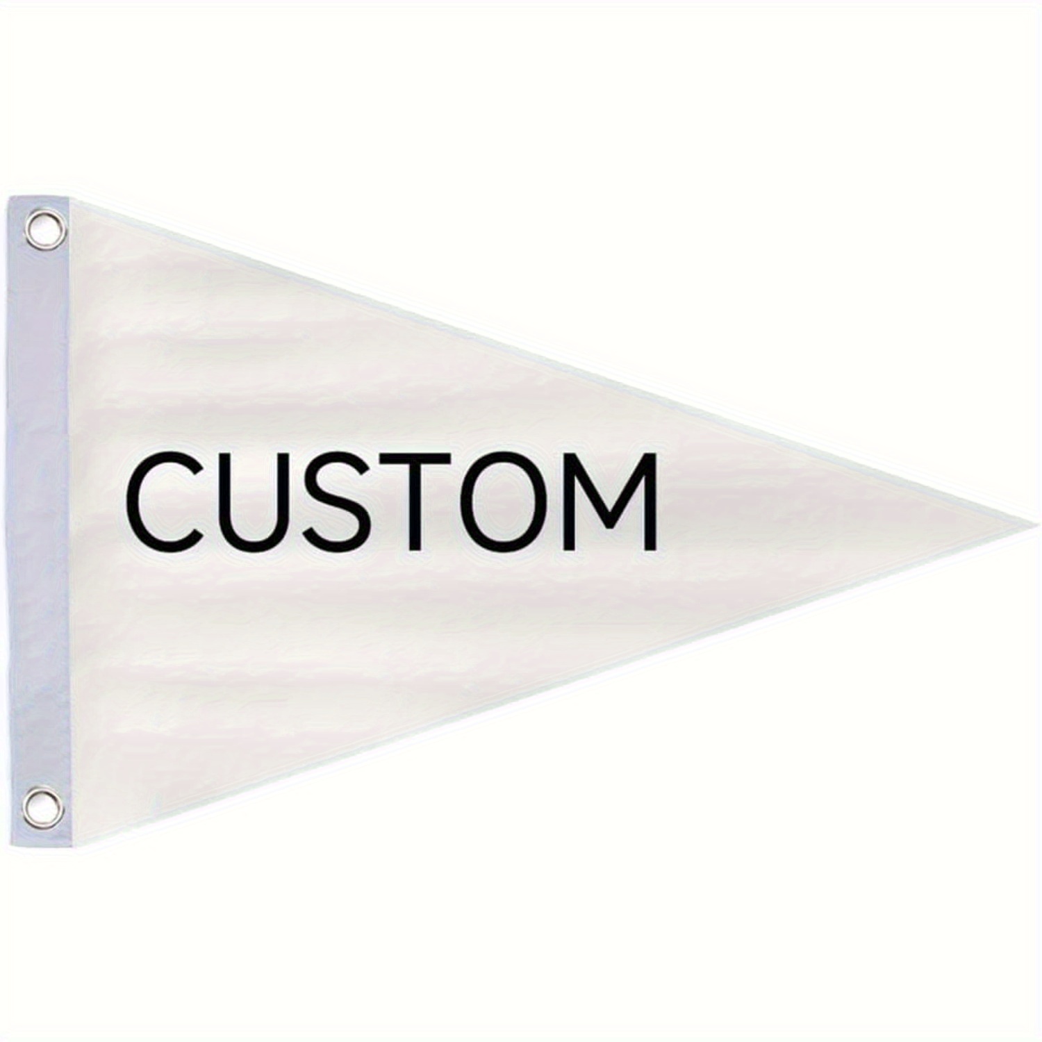 TEMU 1pc Customizable Boat Pennant Flag - Personalized Marine Flag With , 2 Brass Grommets, 12x18in, Polyester Material For Outdoor Decor, Boat