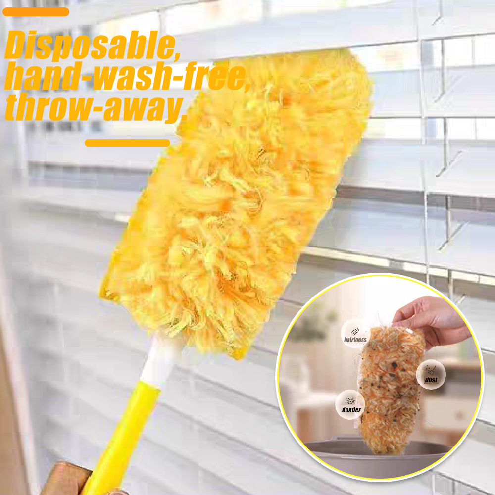 1pc versatile dusting brush with fluffy microfiber head no batteries required   home car cleaning ideal for faucets desktops floors more cleaning brush details 0