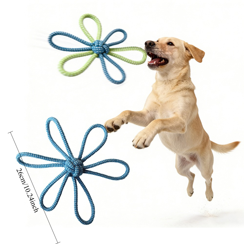 Flower-Shaped Dog Bite Toy for Interactive Training