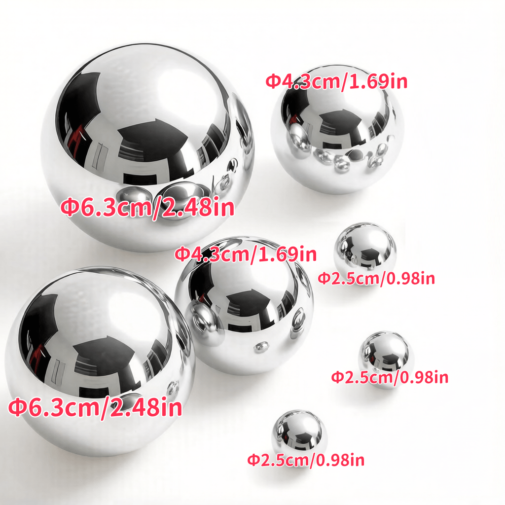 Image of -degree Reflective Round Ornament For Fountains, Wear-resistant/smooth/seamless, Desktop Decoration Reflection, Gazing Ball, Seamless Sphere, Hollow Floating Sculpture Decoration