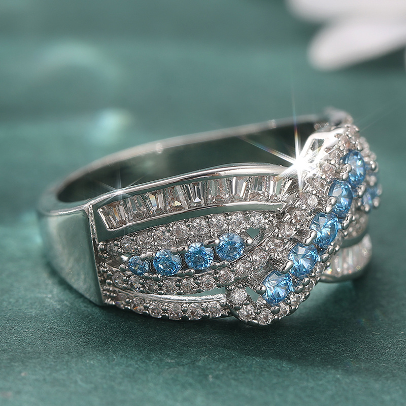 Elegant Bridal Wedding Jewelry Cross Band Ring
