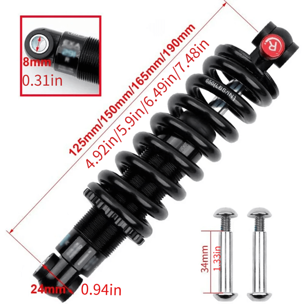 ammortizzatore posteriore mtb 125/150/165/190 500/650lbs Temu