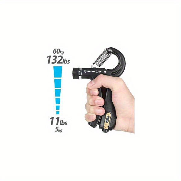 5-pack grip strength trainer kit with counter - adjustable hand strengthener, finger exerciser, stress relief ball & carry bag - durable tpe & stainless steel, ideal for home   training, home gym equipment|adjustable grip trainer|durable construction, grip strengthener kit Product details 3
