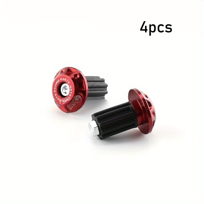 TEMU 4pcs Set Motorcycle Aluminum Alloy Handlebar End Caps, Universal Modified Anti-slip Faucet Handlebar Ends, Throttle Handlebar End Caps, Balance