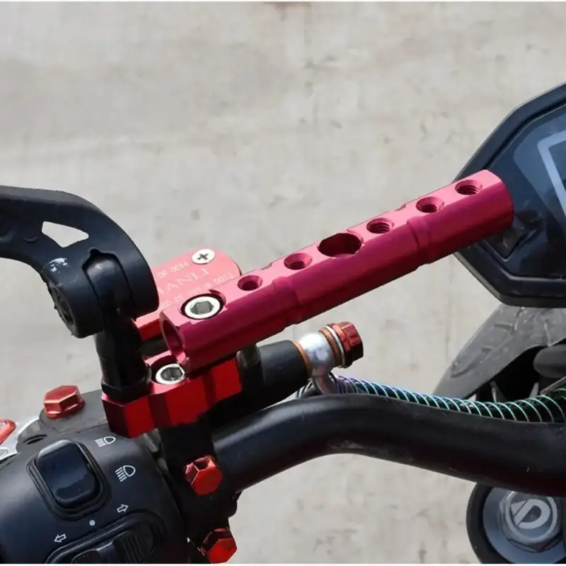 everyday motorcycle extension bracket aluminum alloy spotlight rearview holder fits 22mm mounting clip small size multi color options red blue compatible with most motorcycles or electric vehicles bike upgrade gear sleek motorcycle accessory universal fit mount motorcycle accessories details 1
