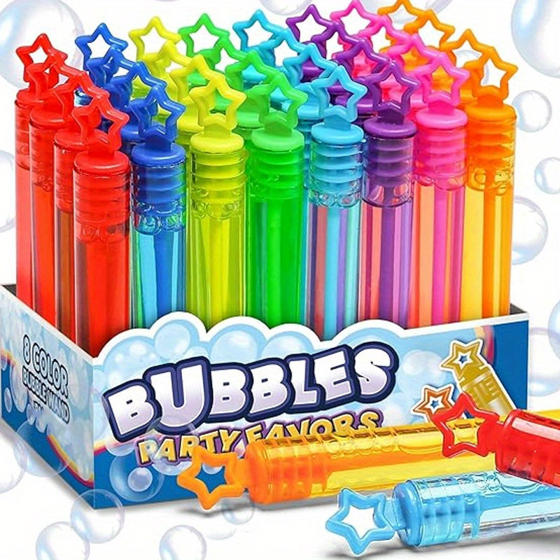 24pcs star mini bubble wands no bubble solution included   kids party favors birthday party favors treasure box toys for classroom outdoor toys party favor bags kids toys goodie bags stuffers for kids bulk gifts pinata stuffers