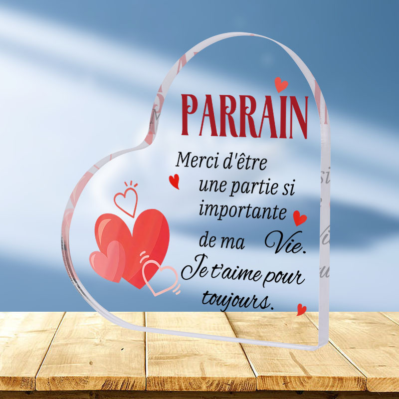 TEMU [2D Flat] 1pièce Cadeau pour - Plaque décorative et statues en acrylique pour table, panneau français, , fête des pères, de de , parfait et ,