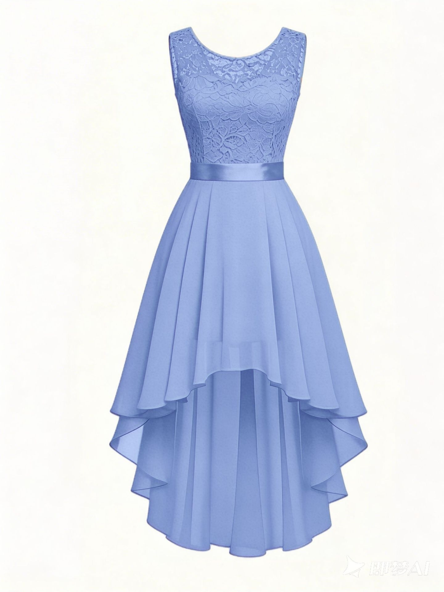 blue short front long back dress La Femme Cut-Out Short Blue Homecoming Dress -PromGirl Royal Blue / 2 main image 0