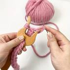 juego de 2 piezas de herramientas de de estilo cuchara de madera a , superficie , mango de madera natural y garra de acero inoxidable, para accesorios de diy, artesanías s a y entusiastas del , accesorio de crochet.
