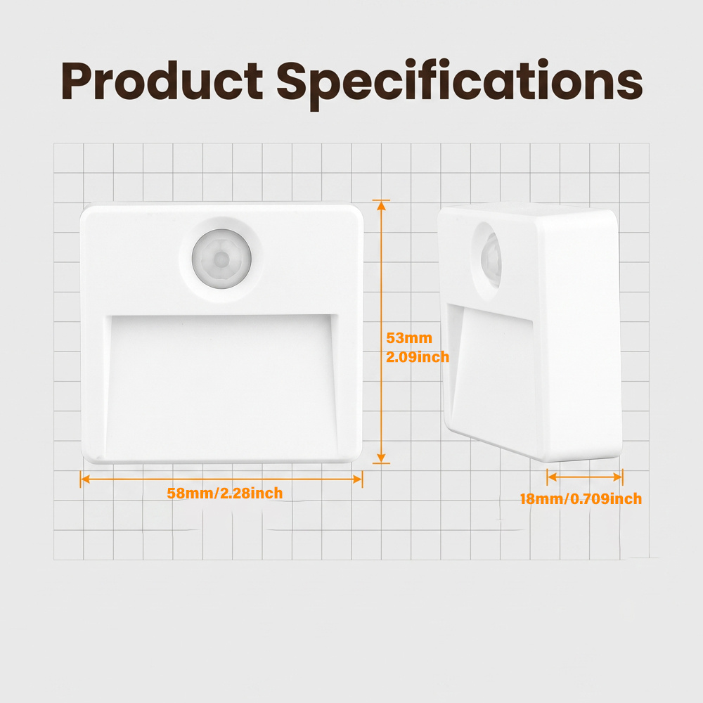 Smart Motion-Sensing Night Light with Dimmable Cabinet Light