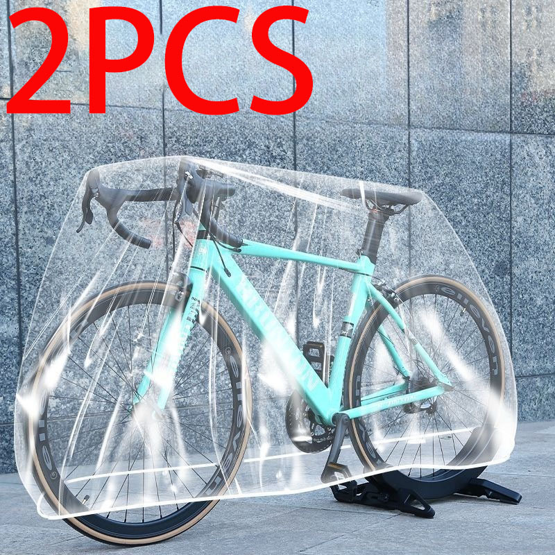 TEMU Ensemble de 2 housses transparentes épaissies pour vélos et vélos électriques, housses de protection étanches contre la poussière et , adaptées