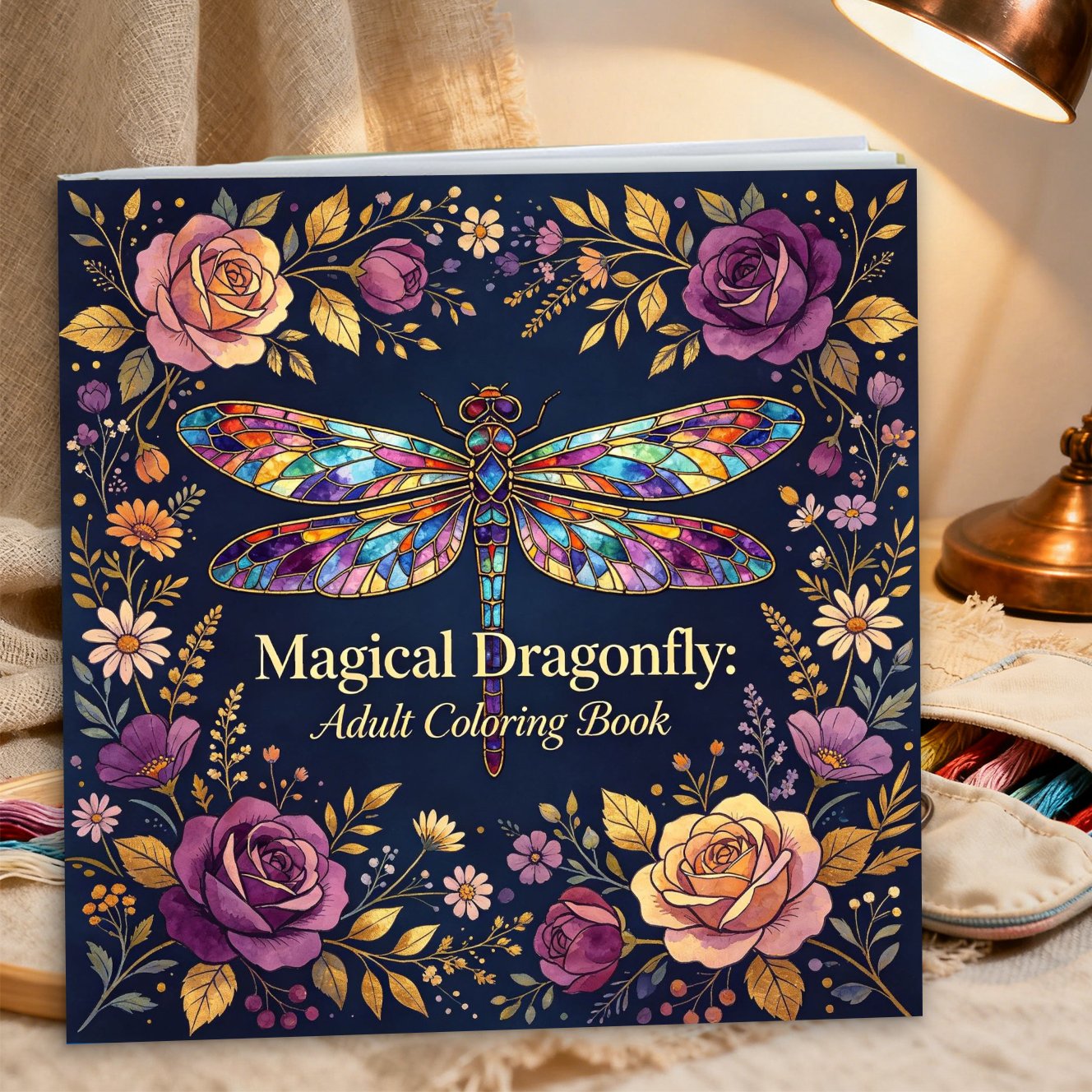 TEMU 1pc Thick Paper Dragonfly Coloring Book Suitable For Adults & - Upgraded Magical Dragonfly Pages With Magical Designs, Relax Art Activity, Gift