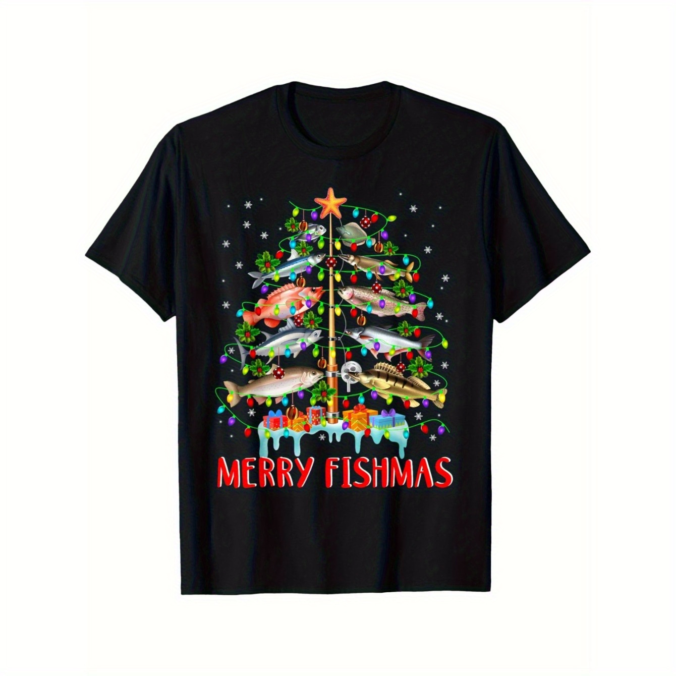 

T- - Tee Christmas Tree & Graphic, Fit, Slight For Adults